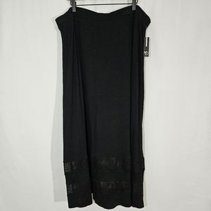 NWT New Directions black maxi skirt women's size 3X